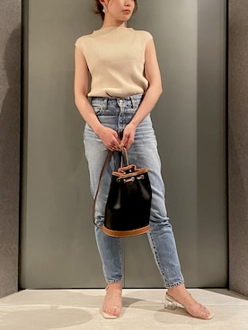 「アイテム（サンダル、その他）」を使った、rina momiuraさん（レディース・157cm）の春コーディネート