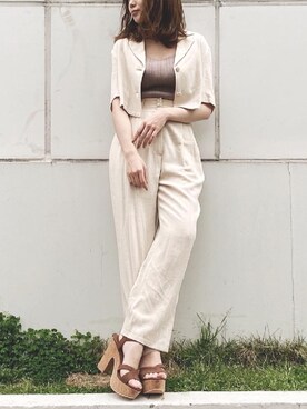 rina momiuraさん（レディース・157cm）の春コーディネート