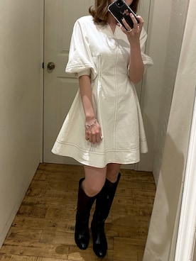 「dazzlin（ダズリン）のアイテム（アクセサリー）」を使った、rina momiuraさん（レディース・157cm）の春コーディネート