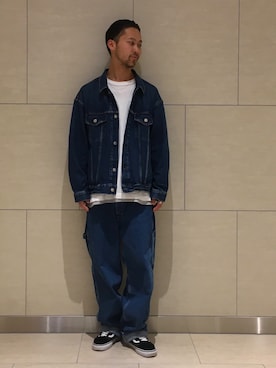 「BEAUTY&YOUTH UNITED ARROWS」｜「アイテム（デニムジャケット）」を使った、Kazuki Kawaharadaさん（メンズ・172cm）の秋コーディネート