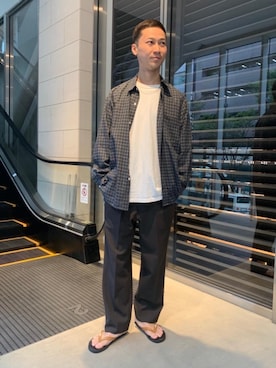 Kazuki Kawaharadaさん（メンズ・173cm）の夏コーディネート