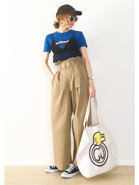 「CONVERSE（コンバース）のconverse（コンバース） ALL STAR OX（オールスターOX）（スニーカー）」を使った、micoronさん（レディース・167cm）の春コーディネート