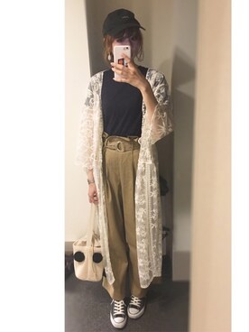 「CONVERSE（コンバース）のconverse（コンバース） ALL STAR OX（オールスターOX）（スニーカー）」を使った、micoronさん（レディース・167cm）の春コーディネート