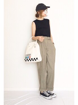 「CONVERSE（コンバース）のconverse（コンバース） ALL STAR OX（オールスターOX）（スニーカー）」を使った、micoronさん（レディース・167cm）の夏コーディネート