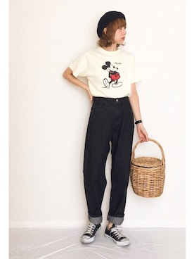 「CONVERSE（コンバース）のconverse（コンバース） ALL STAR OX（オールスターOX）（スニーカー）」を使った、micoronさん（レディース・167cm）の夏コーディネート