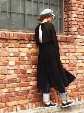 「CONVERSE（コンバース）のconverse（コンバース） ALL STAR OX（オールスターOX）（スニーカー）」を使った、micoronさん（レディース・167cm）の秋コーディネート