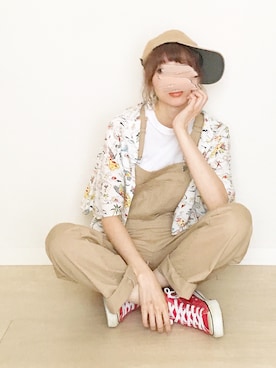 「大ぶりピアス」｜micoronさん（レディース・167cm）の夏コーディネート