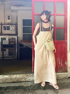 「マキシスカート」｜「アイテム（財布/小物）」を使った、micoronさん（レディース・167cm）の夏コーディネート