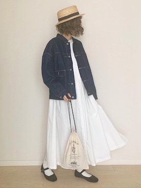 「PUBLUX（パブリュクス）のアイテム（デニムジャケット）」を使った、micoronさん（レディース・167cm）の春コーディネート