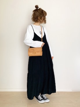 「CONVERSE（コンバース）のconverse（コンバース） ALL STAR OX（オールスターOX）（スニーカー）」を使った、micoronさん（レディース・167cm）の春コーディネート