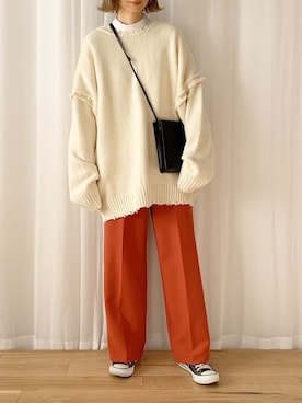 「CONVERSE（コンバース）のconverse（コンバース） ALL STAR OX（オールスターOX）（スニーカー）」を使った、micoronさん（レディース・167cm）の秋コーディネート