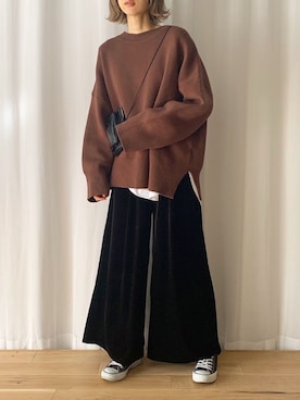 「CONVERSE（コンバース）のconverse（コンバース） ALL STAR OX（オールスターOX）（スニーカー）」を使った、micoronさん（レディース・167cm）の秋コーディネート