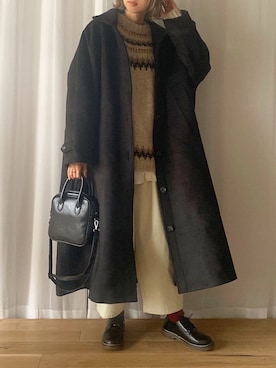 「一押しのアウタースタイル」｜「アイテム（その他）」を使った、micoronさん（レディース・167cm）の秋コーディネート