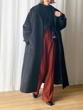 「Libra Cue（リブラ キュー）のアイテム（その他アウター）」を使った、micoronさん（レディース・167cm）の冬コーディネート