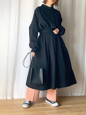 「CONVERSE（コンバース）のconverse（コンバース） ALL STAR OX（オールスターOX）（スニーカー）」を使った、micoronさん（レディース・167cm）の冬コーディネート