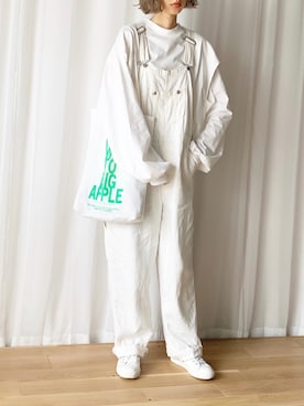 「nest Robe（ネストローブ）のアイテム（サロペット/オーバーオール）」を使った、micoronさん（レディース・167cm）の春コーディネート