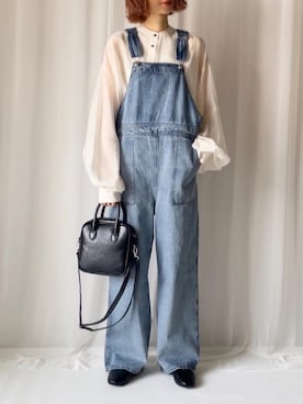 「kutir（クティール）のアイテム（オールインワン・サロペット）」を使った、micoronさん（レディース・167cm）の春コーディネート