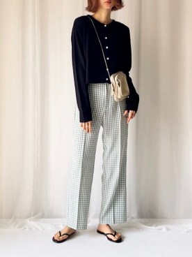 「menue（メヌエ）のキレイ魅せ ビーチサンダル トングver.（サンダル）」を使った、micoronさん（レディース・167cm）の春コーディネート
