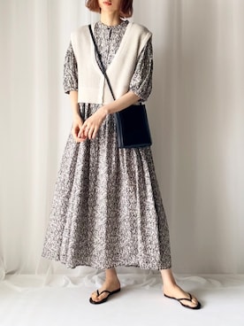 「menue（メヌエ）のキレイ魅せ ビーチサンダル トングver.（サンダル）」を使った、micoronさん（レディース・167cm）の春コーディネート
