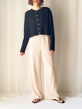 「menue（メヌエ）のキレイ魅せ ビーチサンダル トングver.（サンダル）」を使った、micoronさん（レディース・167cm）の春コーディネート