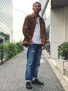 「秋のカフェオレコーデ」｜chin shi iさん（メンズ・176cm）の秋コーディネート