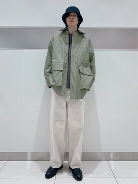 「レースアップシューズ」｜「アイテム（その他アウター）」を使った、Takuさん（メンズ・180cm）の冬コーディネート