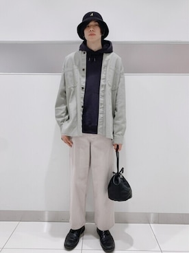 「レースアップシューズ」｜「アイテム（その他アウター）」を使った、Takuさん（メンズ・180cm）の冬コーディネート