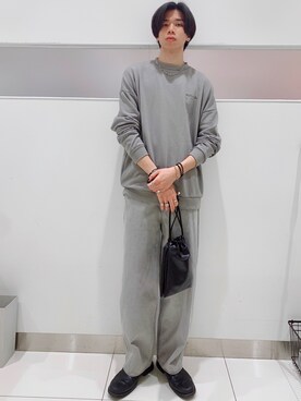 「SMELLY（スメリー）のアイテム（バッグ）」を使った、Takuさん（メンズ・180cm）の冬コーディネート