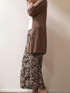 「旦那さんのを借りました」｜nanachiさん（レディース・168cm）の春コーディネート