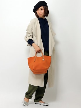 「LBC（エルビーシー）のアイテム（その他アウター）」を使った、kaoriさん（レディース・157cm）の秋コーディネート
