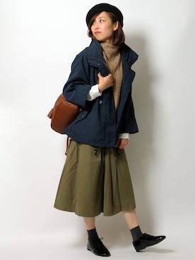 「LBC（エルビーシー）のアイテム（ブルゾン）」を使った、kaoriさん（レディース・157cm）の秋コーディネート