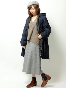「LBC（エルビーシー）のアイテム（ブルゾン）」を使った、kaoriさん（レディース・157cm）の秋コーディネート