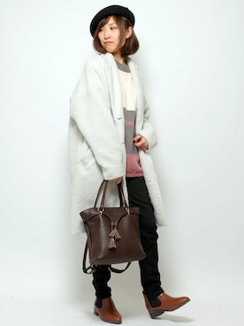「LBC（エルビーシー）のアイテム（その他アウター）」を使った、kaoriさん（レディース・157cm）の秋コーディネート