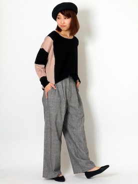 「LBC（エルビーシー）のアイテム（ハンチング/ベレー帽）」を使った、kaoriさん（レディース・157cm）の冬コーディネート