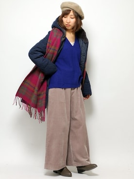 「LBC（エルビーシー）のアイテム（ダウンジャケット/コート）」を使った、kaoriさん（レディース・157cm）の冬コーディネート