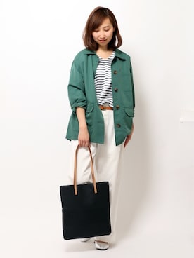 「LBC（エルビーシー）のアイテム（ジャケット/アウター）」を使った、kaoriさん（レディース・157cm）の春コーディネート