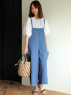 「LBC（エルビーシー）のアイテム（オールインワン・サロペット）」を使った、kaoriさん（レディース・157cm）の夏コーディネート