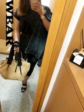 「アイテム（つなぎ/オールインワン、その他）」を使った、milkルンさん（レディース・154cm）の春コーディネート