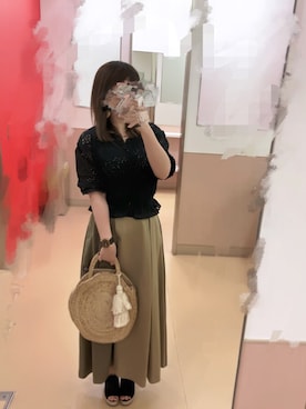 「ニコアンド」｜「アイテム（福袋/福箱）」を使った、milkルンさん（レディース・154cm）の夏コーディネート