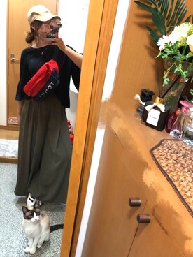 「Yves Saint Laurent（イヴサンローラン）のアイテム（アクセサリー）」を使った、milkルンさん（レディース・154cm）の夏コーディネート