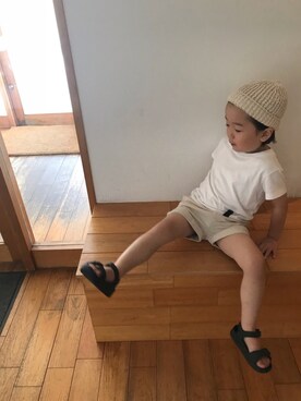 「GLOBAL WORK（グローバルワーク）のアイテム（シューズ）」を使った、yumachiiiiさん（キッズ・100cm）の夏コーディネート