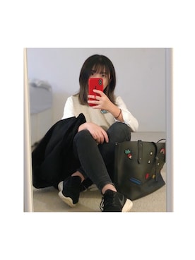 「COS（コス）のアイテム（チェスターコート）」を使った、sen'sさん（レディース・155cm）の秋コーディネート