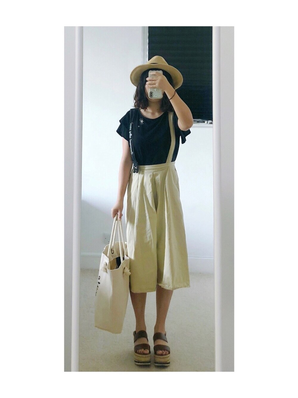 「むぎわら帽子、furla、Rydia」｜「BEAUTY&YOUTH UNITED ARROWSのBY ウォッシュUVハット о（ハット、ベージュ系）」を使った、sen'sさん（レディース・155cm）の夏コーディネートの1枚目の写真