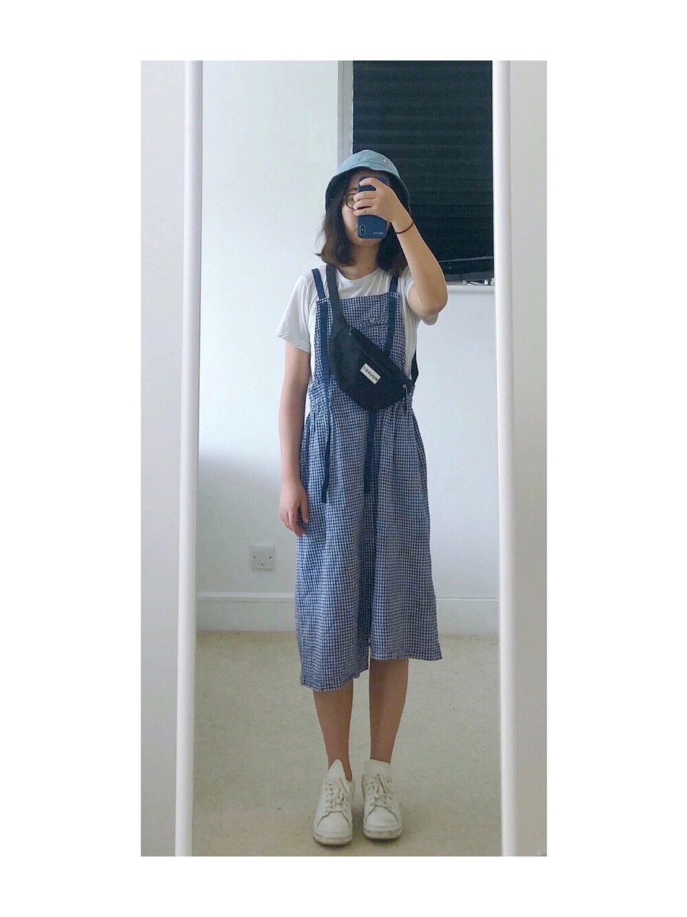 「moussy」｜「MOUSSYのSOUVENIR NYLON WAIST BAG（ボディバッグ/ウエストポーチ、ブラック系）」を使った、sen'sさん（レディース・155cm）の夏コーディネートの1枚目の写真