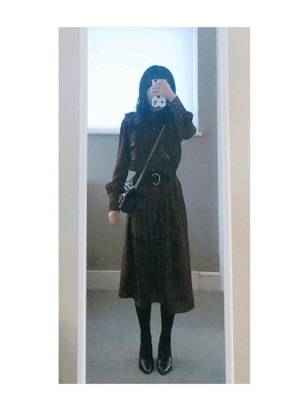 「ハイヒール、SANDRO、&otherstories、GUCCI」｜「OTHER BRANDのアイテム（パンプス、ブラック系）」を使った、sen'sさん（レディース・155cm）の秋コーディネートの1枚目の写真