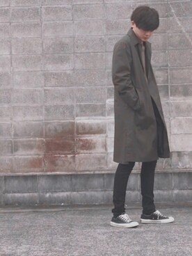 「アイラブCONVERSE」｜「アイテム（その他アウター）」を使った、すけまるさん（メンズ・182cm）の冬コーディネート