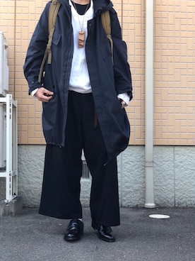 「アイテム（モッズコート）」を使った、kawl.さん（メンズ・177cm）の夏コーディネート