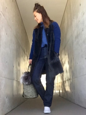 「COMPILATION（コンピレーション）のアイテム」を使った、yurikoさん（レディース・156cm）の冬コーディネート