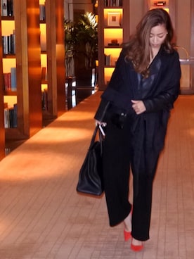 「BLACK BY MOUSSY（ブラックバイマウジー）のアイテム（ライダースジャケット）」を使った、yurikoさん（レディース・156cm）の秋コーディネート