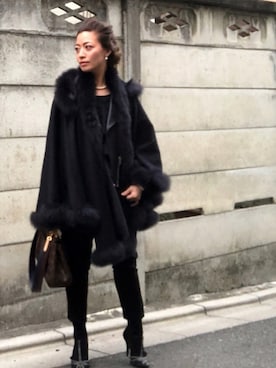 「BLACK BY MOUSSY（ブラックバイマウジー）のアイテム（ライダースジャケット）」を使った、yurikoさん（レディース・156cm）の春コーディネート